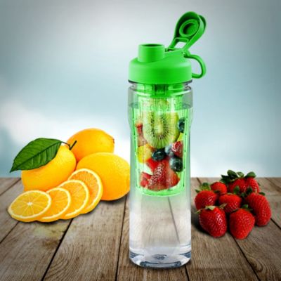 Tritan 28oz Water Bottle with Fruit Infuser, Green