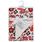 Baby Gear Pink Floral Lovey Sharpa Baby Blanket for Girl Comforting Plush Microfibers Size 30x30