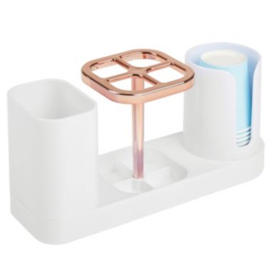 mDesign Plastic Bathroom Countertop Toothbrush Storage Organizer Stand. View a larger version of this product image.