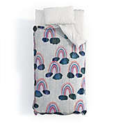 Deny Designs Schatzi Brown Just Rainbows light Linen Comforter