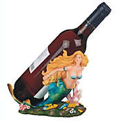 Turquoise Mermaid Decorative Wine Bottle Holder Nautical Sea Life Kitchen Décor