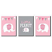 Big Dot of Happiness Pink Elephant - Baby Girl Nursery Wall Art and Kids Room Decorations - Gift Ideas - 7.5 x 10 inches - Set of 3 Prints