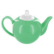 English Tea Store 6 Cup Porcelain Teapot- Green Gloss Finish