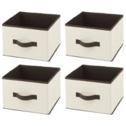 mDesign Soft Fabric Closet Storage Organizer Cube Bin, 4 Pack