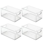 mDesign Plastic Kitchen Food Storage Organizer Bin, 4 Pack - Clear