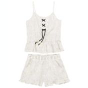 Epic Threads Big Girl&#39;s 2-Pc. Striped Tank Top & Shorts Set Natural Size Large