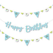 Big Dot of Happiness Dashing Little Man Mustache Party - Birthday Party Letter Banner Decoration - 36 Banner Cutouts and Happy Birthday Banner Letters