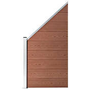 Home Life Boutique Fence Panel WPC 37.4"x(41.3"-70.9") Brown