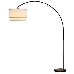 Mason LED Floor Lamp with Marble Base - Bronze