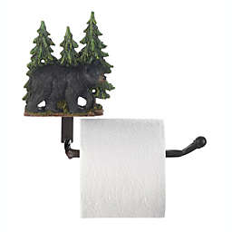 Accent Plus Home Decorative Durable Black Bear Toilet Paper Holder