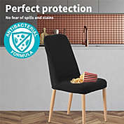 Stock Preferred 1-Piece Black Stretch Dining Chair Cover