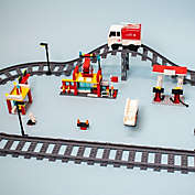 PopFun Fire Station with Train Tracks