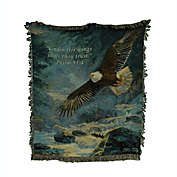 Manual American Majesty 50 X 60 Eagle Tapestry Throw Blanket W/ Psalm 91 4 Verse