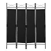 JAXPETY 6 Ft 4-Panel Folding Privacy Screen Room Divider