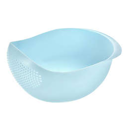 Unique Bargains Rice Wash Sieve, Rice Washer Strainers Colander Fruit Washing Bowl, Multipurpose Plastic Fruit Vegetables Drain Basket Kitchen Gadget-Blue