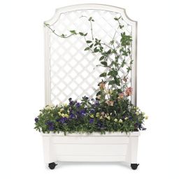 Plow & Hearth Planter With Trellis And Self-Watering Reservoir