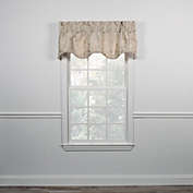 Ellis Curtain Meadow High Quality Room Darkening Solid Natural Color Lined Scallop Window Valance - 50 x15", Linen