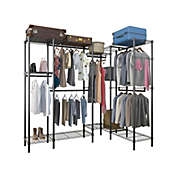 70.8-Inch Corner Garment Rack Heavy Duty L Shaped Clothing Rack