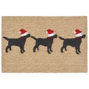 The Rug Department Liora Manne Frontporch 3 Dogs Christmas Indoor Outdoor Area Rug Neutral