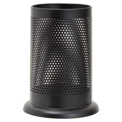 Okuna Outpost Metal Kitchen Utensil Holder, Black Straw Container for Counter (5 x 6.5 In)