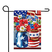 Northlight Patriotic Americana Floral Bouquet Outdoor Garden Flag 12.5" x 18"