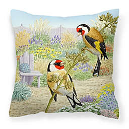 Caroline's Treasures European Goldfinches by Sarah Adams Fabric Decorative Pillow 18 x 18
