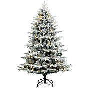 Costway 6 Feet Pre-lit Artificial Christmas Tree with 260 LED Lights