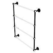 Allied Brass Clearview Collection 4 Tier 30 Inch Ladder Towel Bar with Dotted Accents