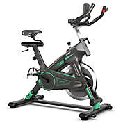 Costway-CA Stationary Exercise Cycling Bike with 33lbs Flywheel for Home