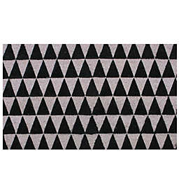 Northlight Black and Gray 3-Dimensional Triangle Print Doormat 17 x 29