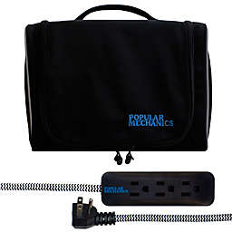 Popular Mechanics Travel Bag - Charger Tech Accessories Organization Includes 3 Outlet Extension Cable Power Strip