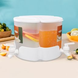 Kitcheniva Juice Dispenser 1.3 Gallon 3 Faucets Cold Beverage Juice Lemonade Dispensers