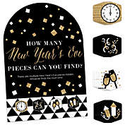 Big Dot of Happiness New Year&#39;s Eve - Gold - New Years Eve Party Scavenger Hunt - 1 Stand and 48 Game Pieces - Hide and Find Game