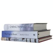 Booth & Williams Glacier Decorative Book Stack, Set of 4, Real shelf-ready books for home or office decor, weddings or staging