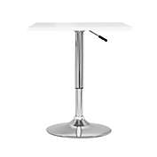 CorLiving Adjustable Height White Square Bar Table
