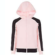 Ideology Big Girl&#39;s Pieced Zip up Hoodie Pink Size Large