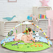 Slickblue Baby Activity Educational Gym Play Mat with Hanging Toys