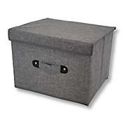 ITY International - Foldable Storage Box, 14.6&quot;x11.8&quot;x10.6&quot;, Grey