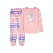 Sleep On It Girls Unicorn Dreamer Brushed Jersey 2-Piece Pajama Sleep Set