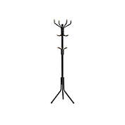SONGMICS Coat Rack Freestanding, Metal Coat Rack Stand with 12 Hooks, Coat Tree, Holds Clothes, Hats, and Bags, for Entryway, Living Room, Bedroom, Black