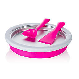 Kitcheniva Non-electronic Instant Ice Cream Maker Ice Roll Pan Machine, Pink