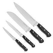 Dura Living Superior Series 4 Piece Stainless Steel Kitchen Knife Starter Set, Black