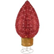 Northlight 32" Red LED Lighted Retro Light Bulb Outdoor Christmas Decoration