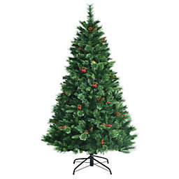 Costway 6 Feet Pre-Lit Christmas Spruce Tree with 790 Tips and 350 Lights
