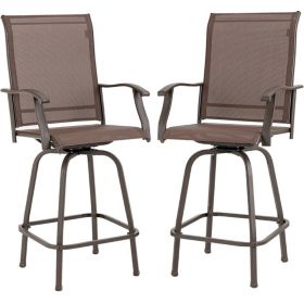 Best Choice Products Set of 2 Woven Wicker Swivel Barstools, Patio Bar  Height Chairs w/ 360 Rotation | Bed Bath & Beyond