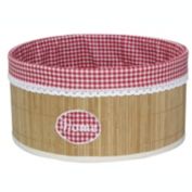 Kitcheniva Bamboo Laundry Hamper Bamboo Clothes Bin Round Storage Basket