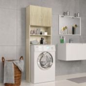 vidaXL Washing Machine Cabinet Sonoma Oak 25 2x10x74 8 Chipboard