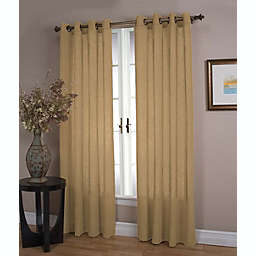 Plow & Hearth Lined Sheer Linen Panel with Grommets, 52