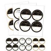 Big Dot of Happiness New Year&#39;s Eve - Gold - 2023 New Years Eve Resolution Party Name Tags - Party Badges Sticker Set of 12
