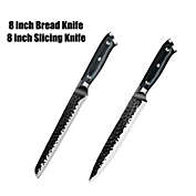 Infinity Merch Forged Kitchen Knife Set 2Pcs-BC in Black